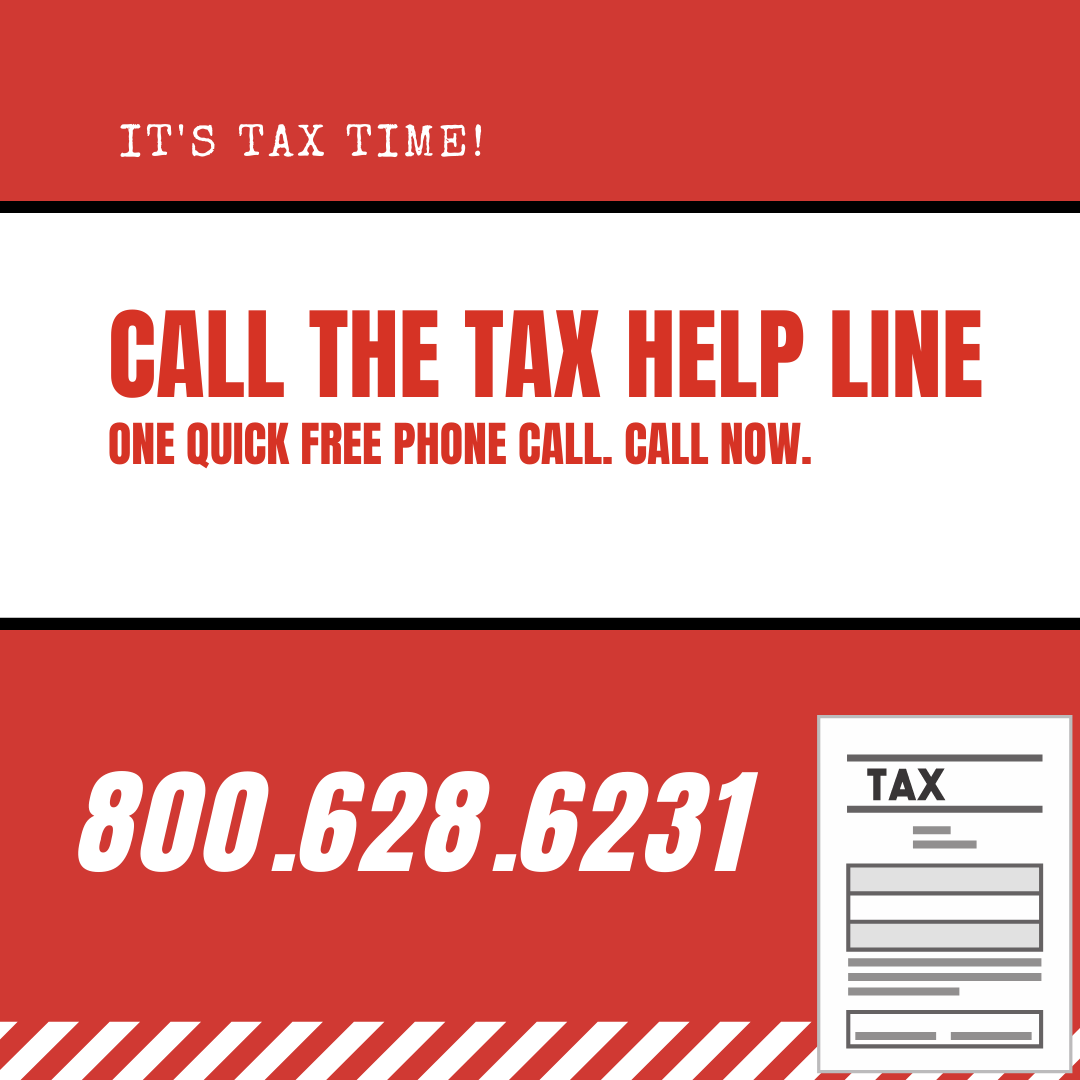 Art for CALL 800.628.6231 by TAX HELP LINE