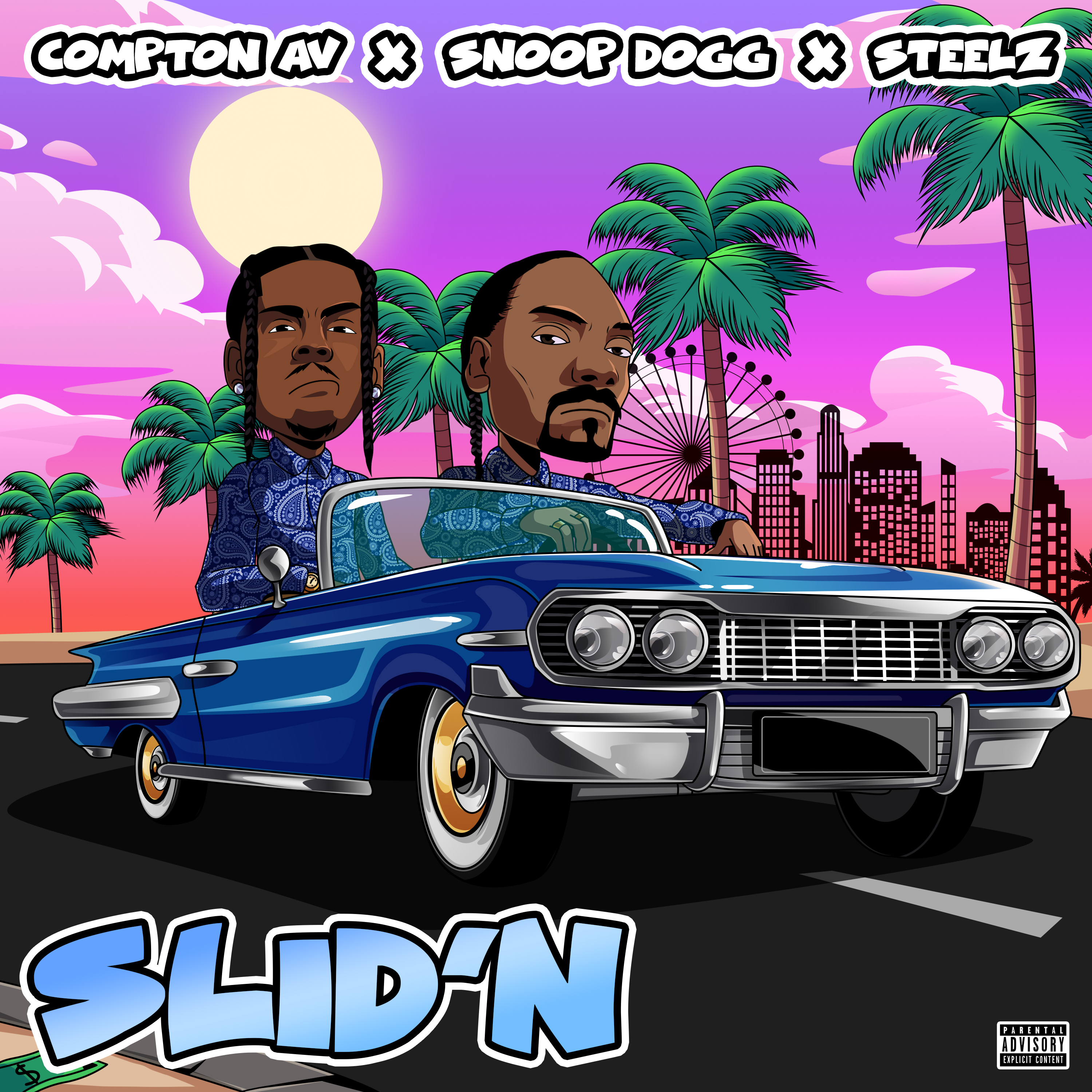 Art for Slid'N (Clean) by Compton AV ft Snoop Dogg & Steelz