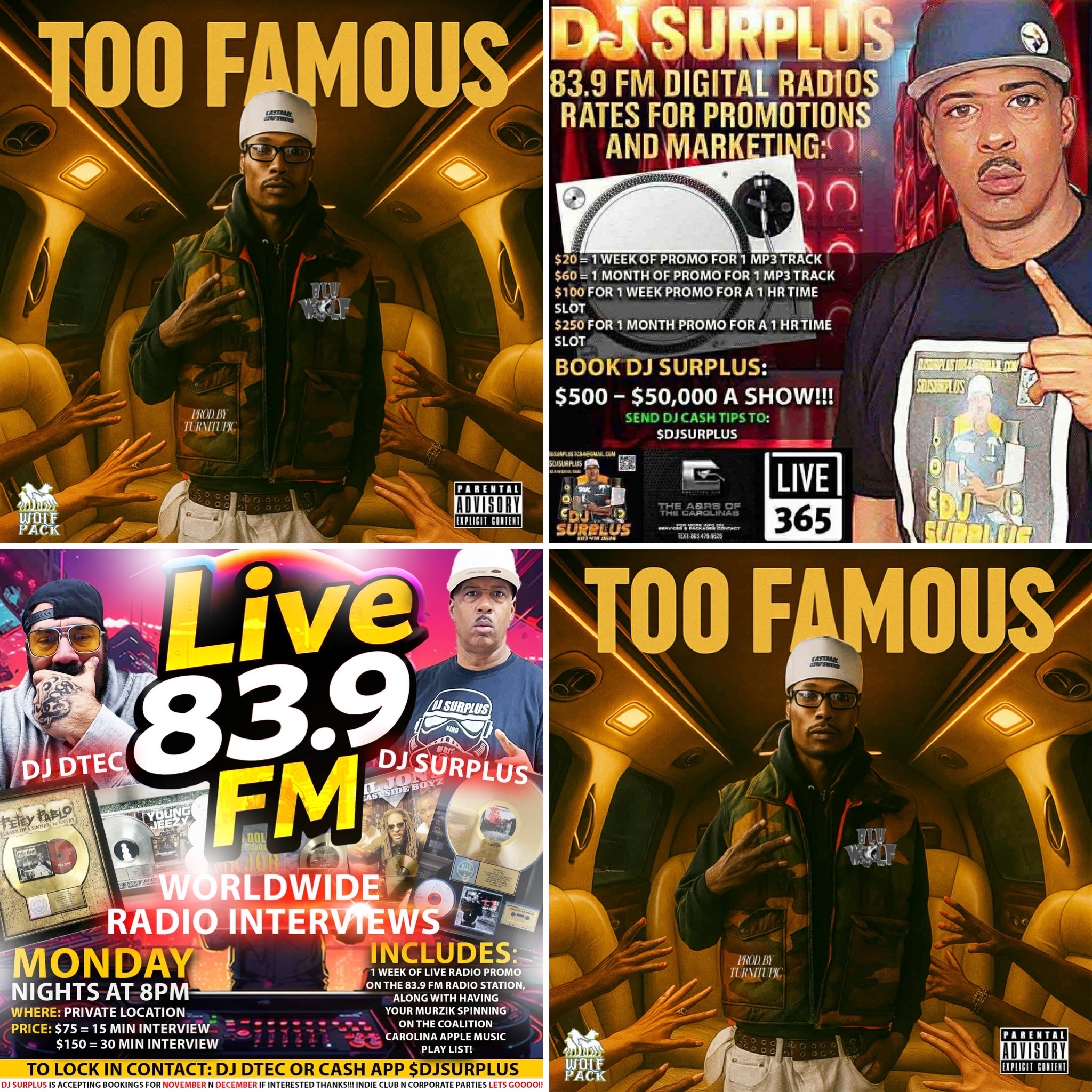 Artwork for TOO FAMOUS x BLU WOLF
