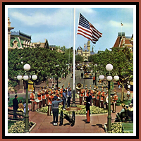Art for Flag Retreat Ceremony by Hometown USA - The Disneyland Town Square