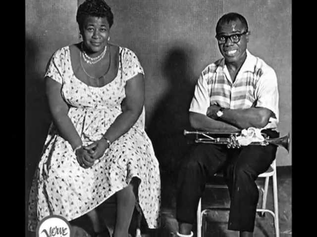 Art for Summertime   Ella Fitzgerald and Louis Armstrong by Untitled Artist