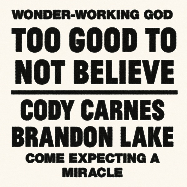 Art for Too Good To Not Believe by Cody Carnes & Brandon Lake