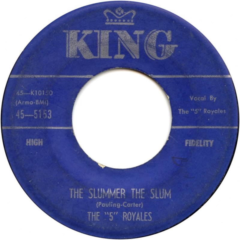 Art for The Slummer the Slum by The 5 Royales
