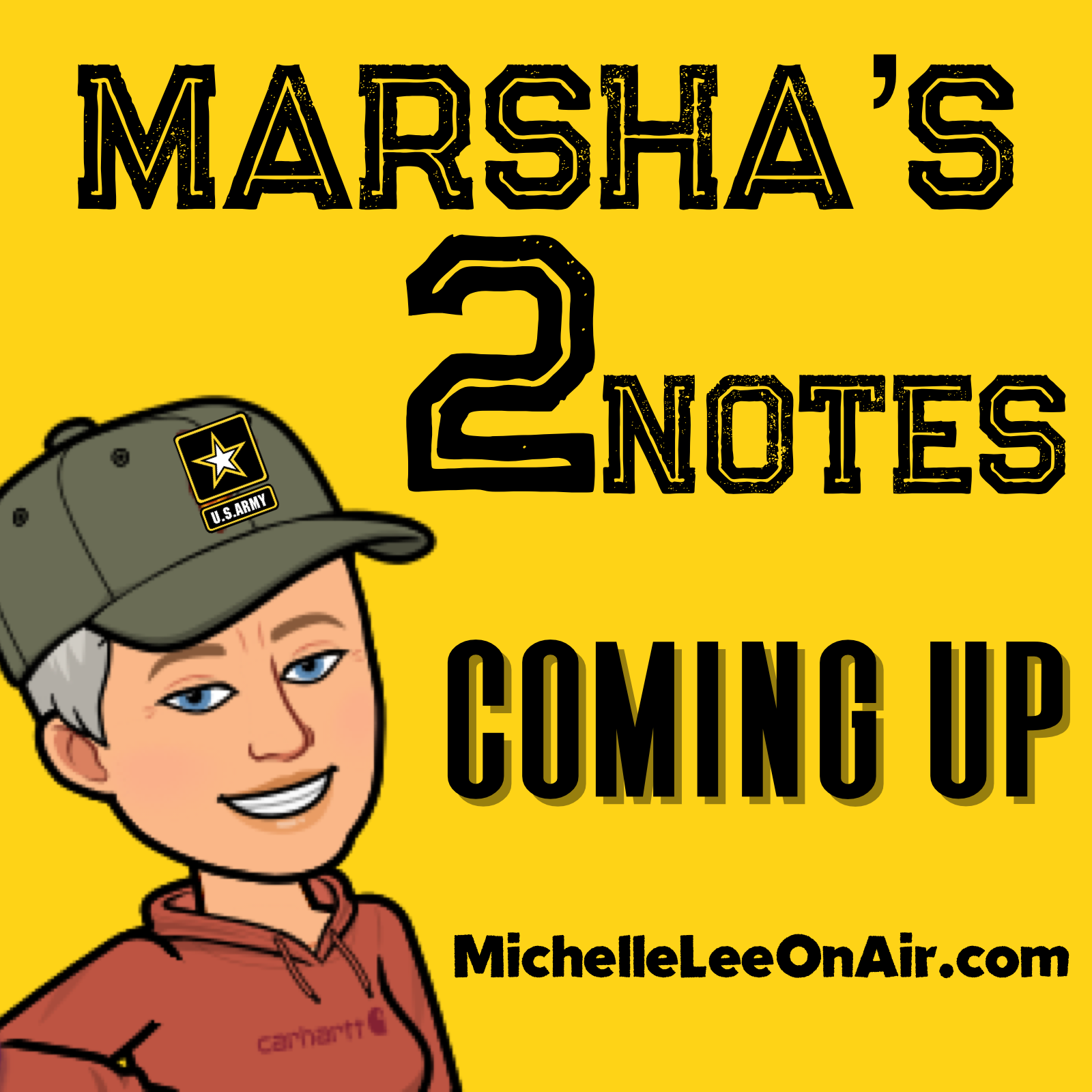 Art for Marsha's 2 Notes - 10am Wednesday & 12pm Saturday  by www.MichelleLeeOnAir.com