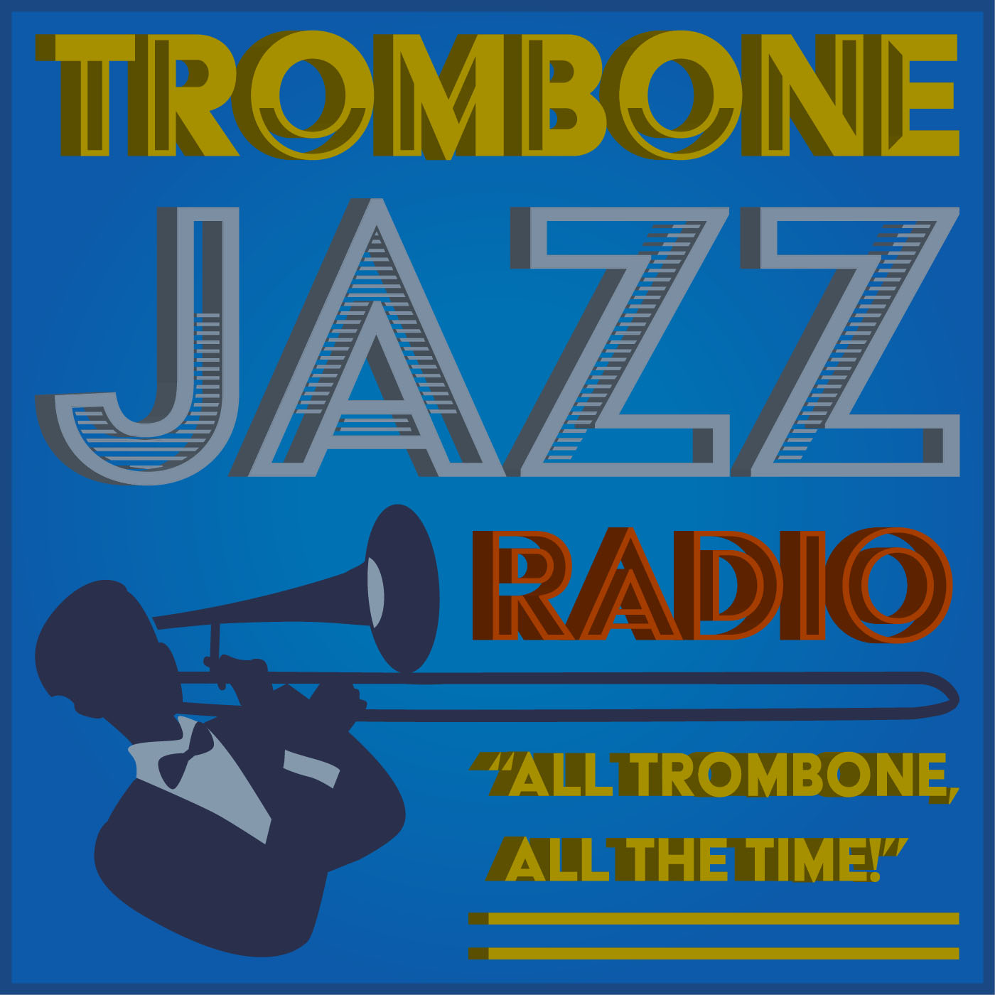 Art for Trombone Jazz Radio Station Identification by Christopher Louis