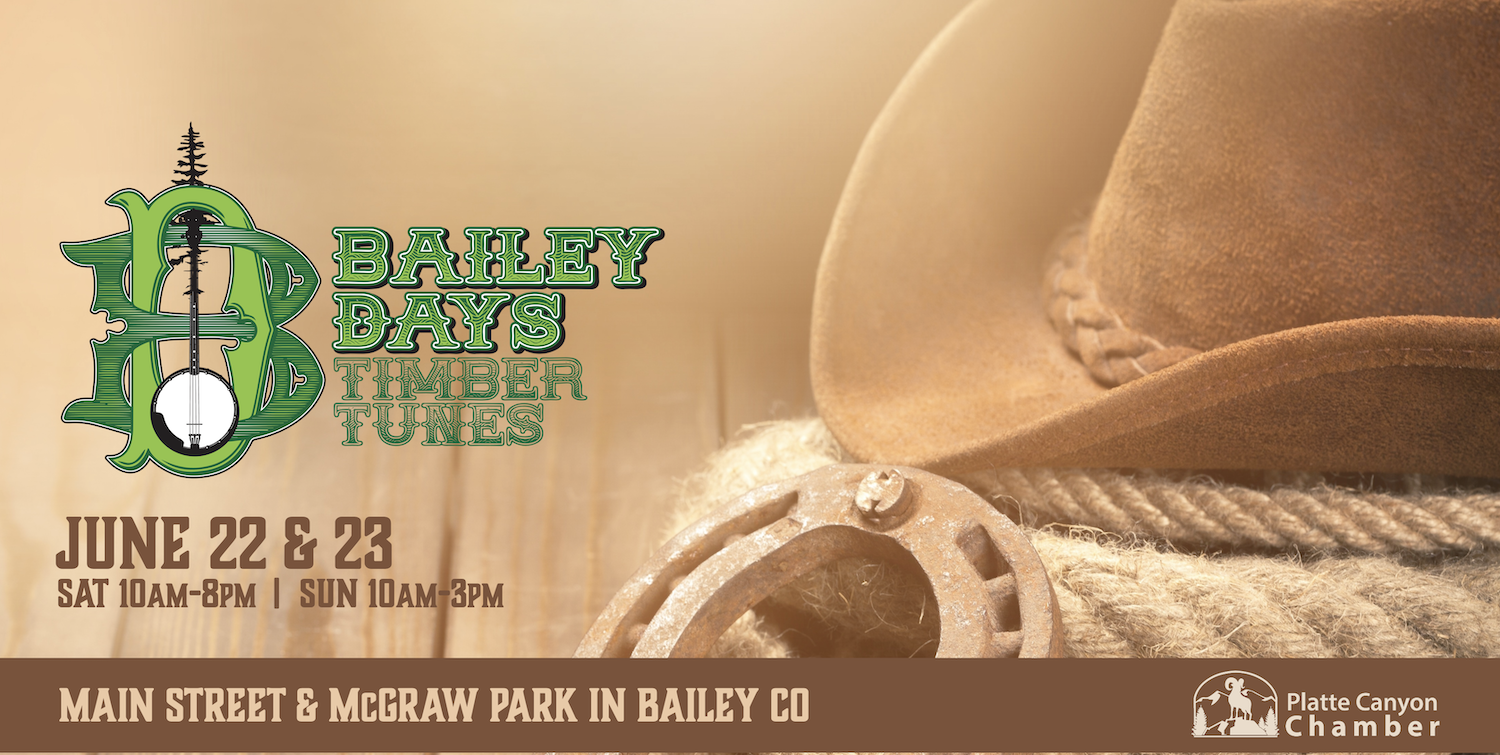 Art for Bailey Days on June 22-23 featuring 5 bands this year! by For more info:  www.bailey-colorado.org