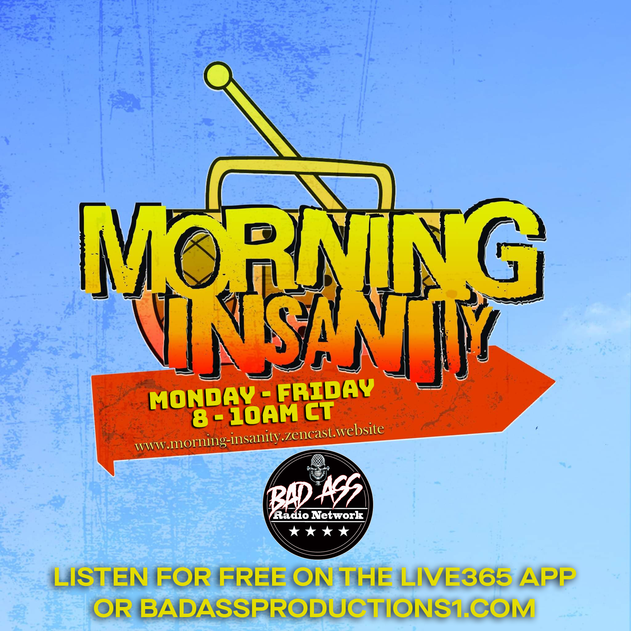 Art for Morning Insanity at 8am CT by with Tom Hocker