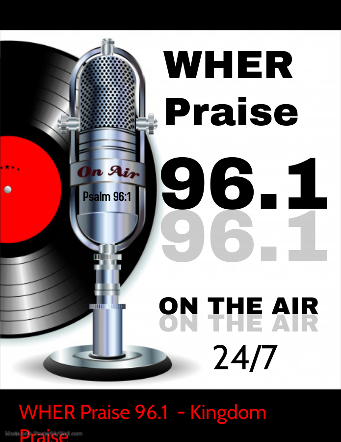 WHER Praise 96.1 - Kingdom Praise 24/7 logo